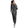 Surttan Completi da Donna in 2 Pezzi Eleganti Completo Autunno Inverno Sportive Oversize Larghi Tuta da Ginnastica Felpa con Cappuccio Pantaloni Jogging Leggeri Tuta Felpata Donne Sportiva Fitness Jogging