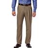 Haggar, Pantaloni da uomo Mynx in gabardine con vita espandibile nascosta, pinces, vestibilità classica, Cachi, 40W x 34L