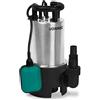 VONROC Pompa sommersa 1100W - 20000 l/h per acque sporche e pulite. In acciaio inossidabile. Con galleggiante