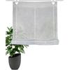 HOME WOHNIDEEN Tenda a pacchetto Casper, struttura in lino, con occhielli, con ganci per finestra in metallo, colore: grigio, dimensioni: 130 x 45 cm, numero: 1 x