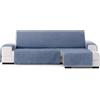 ECOMMERC3 | Copridivano Chaiselong Normale Destra universale e versatile - Copridivano Chaiselongue colore blu protettivo facile da posizionare per schienale, seduta e bracci