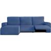 ECOMMERC3 | Copridivano Chaiselongue Braccio corto sinistro con Relax - Copridivano ChaiseLongue Colore Blu Bielastico, traspirante e facile da applicare con schiuma di tenuta e gomme