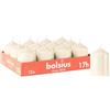 Bolsius Candele a colonna lisce - Bordeaux - Confezione da 12 - 8 x 6 cm - Durata di combustione 17 ore - non profumate - Contiene cera vegetale naturale