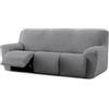 ECOMMERC3 | Copridivano Relax Piedi Insieme 3 x 3 Super Elastico - Copridivano Grigio Scuro Adattabile e Traspirante per Divani Chester e Klippan