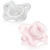 Chicco PhysioForma - Succhietto Gommotto Mini Soft 0-2M Silicone Rosa, 2 Pezzi