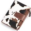 SENDEFN Portafoglio Donna in Pelle Vera Piccolo Portamonete Cute con Cerniera 14 Carte con Tanti Scomparti