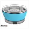 FEUERDESIGN Barbecue Grill da tavolo Vesuvio Feuerdesign / 33 cm, ventola a batteria, col. azzurro