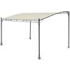 Tomaino - Pergola Da Giardino 3x4 Da Parete, Muro, Addossata -Ripararti dal Sole e Raggi UV, Telo Resistente Semi Impermeabile Terrazzo Esterno