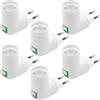 GOIYZTTR 6 Pezzi E27 Portalampada con Interruttore e Spina EU Senza Fili Regolabile Portalampada 180° Ruotabile, AC 230V per Lampada da Parete