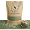 comforder Sabbia per Candele con Stoppini, Granelli di Cera, Kit Candele Fai da Te, Pearl Candle, 400 g Perle di Cera per Candele + 4 Stoppini (Verde Muschio)