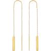 Breil,Collezione Flow, Orecchini da Donna in Acciaio Inox con Elemento Cilindrico Irregolare, Finitura Lucida, Lunghezza 6,6 cm, Idea regalo donna