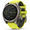 GARMIN FENIX 8 47mm Sapphire Solar Titanium Amp Yellow art 010-02906-21