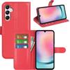 BOCTECH Cover per Samsung Galaxy A25 5G, Custodia a Libro Portafoglio in Pelle PU e Silione Morbido con Porta Carte, Magnetica e Supporto Flip Case Antiurto per Samsung Galaxy A25 5G, Rosso