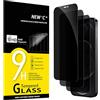 NEW'C 3 Pezzi, Pellicola Protettiva Privacy per iPhone 12 Pro Max (6,7 Pollici), Angolo di Privacy 35 Gradi Bilanciato con Protezione per Gli Occhi, Durezza Ultra Resistente 9H, Senza Bolle