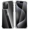 CAPTOR Cover iPhone 15 Pro Trasparente in TPU Morbido e Silicone Flessibile, Antiurto, Shockproof, Paraurti, Assorbimento Urti, Protezione Totale, Anti Ingiallimento Resistente per iPhone 15 Pro Cover