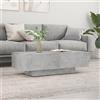AUVYI Tavolino da salotto, 100 x 49,5 x 31 cm, per sala d'attesa, per camera da letto, per telefono, design semplice, in legno grigio cemento