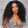 Starwining Parrucca Donna Capelli Veri Umani,Afro Curly Wig Human Hair V Part Wig Human Hair Upgrade U Part Wig Curly Afro Half Wig Human Hair Glueless Wig V Part Curly Wig (180% Density, 14 Inch 35cm)