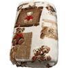 Home Tresor - Plaid Divano Fantasia Invernale in Morbida Microfibra, Pile Sherpa Agnellato Doppio Strato 340 gr/mq Misura cm. 127x152 (Orsetti)