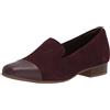 Clarks Tilmont Step, Mocassino Donna, Daim Rouge Bordeaux, 40 EU