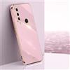 JIEZUIMEI Cover per Huawei P30 Lite,Custodia Design Semplice Ultra Sottile Placcatura TPU,Colori Luminosi Specchio Silicone Antiurto Custodie Case Cover-Viola