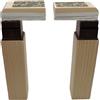 KD89 Soffietto completo di fôret nero per pendolo a cucù, dimensioni da 65 mm a 120 mm, corpo e soffietto in legno, venduto in coppia (120 mm)