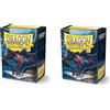 Dragon Shield Matte, Schwarz/Black 200 Titolare della Carta, Maniche (2 Packs, 2x100) per TCGs Pokemon MTG Magic