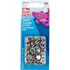 Prym Non- Sew Press Fasteners, Metallo, Silver, 10 mm, glatte Kappe, silberfarbig, 20 Stück