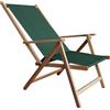 LIBEROSHOPPING Sdraio relax mare in legno richiudibile con tela VERDE - LIBEROSHOPPING
