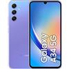 Samsung Galaxy A34 5G Smartphone Android, Display FHD+ Super AMOLED 6.6", 6GB RAM e 128GB di memoria interna espandibile, Batteria 5.000 mAh, Awesome Violet [Versione Italiana]