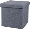 Urban living POUF CONTENITORE PIEGHEVOLE KUBE FABRIC GRIGIO SCURO 37,5XH37,5CM