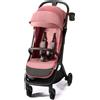 Kinderkraft NUBI 2 - Passeggino Leggero e Compatto fino a 22 Kg chiusura automatica schienale regolabile, colore rosa