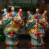 VERUS Teste di Moro siciliane in Ceramica Caltagirone Donna Uomo Sicily Art 45 cm