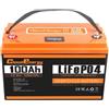 Cloudenergy 12V 100Ah LiFePO4 Battery Pack, 1280Wh di energia, 6000+ cicli, BMS integrato 100A, supporto serie/parallelo
