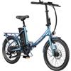 Fafrees F20 Lasting Bici Elettrica Pieghevole, Motore 250W, Batteria 36V 18.2Ah, Pneumatici 20*1.95'' - Radiant Teal