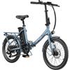 Fafrees F20 Lasting Bici Elettrica Pieghevole, Motore 250W, Batteria 36V 18.2Ah, Pneumatici 20*1.95'' - Blu Haze