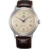 Orient Classic Bambino V2 - Orologio Uomo Automatico a Carica Manuale Elegante Cinturino In Pelle Marrone Cassa In Acciaio Quadrante Bianco - TAC00009N0 AC00009N