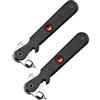 Westmark 2 Apriscatole a leva, Con apribottiglie, Lunghezza: 16,2 cm, Acciaio, Columbus, Colore casuale: Nero/Rosso/Argento, 102522E3