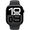 Apple Watch Series 10 GPS 46mm Jet Black Aluminum Case Sport Band M/L - Black EU