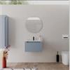 DEGHI Mobile bagno sospeso 60 cm carta da zucchero con lavabo integrato e specchio - Sleek