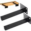 Vebetter 2Pz Supporti Per Scaffali, 15cm Staffe Per Mensole Pesanti Per Montaggio A Parete, Staffa Per Mensola Confezione Da Parete Per Scaffali Staffa Angolare Staffe A L In Metallo Resistente, Nero.