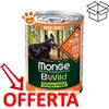 Monge Bwild Dog Adult Mini Grain Free Anatra Zucca e Zucchine - Lattina Da 400 Gr - CONFEZIONE RISPARMIO