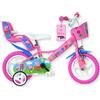 Dino Bikes per Peppa Pig Bicicletta Bambina 12 pollici