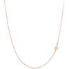 KEZEF Collana a Catena a Scatola da 1 mm in Argento Sterling Placcato Oro Rosa, Collana da Donna e Uomo Placcata Oro 18k, 24 Pollici