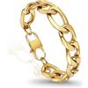PROSTEEL 13MM Oro Braccialetto Catena Figaro 3 in 1 Catena Spessa Struttura Alternata a Tre Anelli Neutro e Minimalista Bracciale Uomo Argento Struttura Stabile
