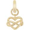amor Charms da Donna in Argento 925, 1,8 cm, bianco, cuore, in confezione regalo, 2038515