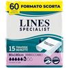 Lines Specialist Traversa 80x180, Traverse Salvaletto per Incontinenza Donna e Uomo, Strato Impermeabile e Bande laterali rimboccabili, 4 Confezioni da 15 Unità