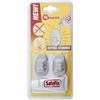 Metaltex Set 2 Ganci in Plastica pa + Colla Extra Forte Safe fix - Quick box