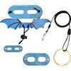 GYWHOOFT Blu guinzaglio per Imbracatura per Rettile, Pelle Premium Guinzaglio Regolabile con Ali di Pipistrello per Lucertola Rettili Anfibi Piccoli Animali Domestici, (Taglia S/M/L)