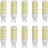 WULUN G9 LED lampadine 7W, G9 LED lampadina bianca fredda 6500K, equivalente a lampadine alogene 70W, non dimmerabile, senza sfarfallio, 700LM, AC220-240V, 10 confezioni