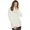 Ulla Popken Camicia Trolli Basic Maglione Dolcevita, Bianco (Ecru 21), 52-54 Donna